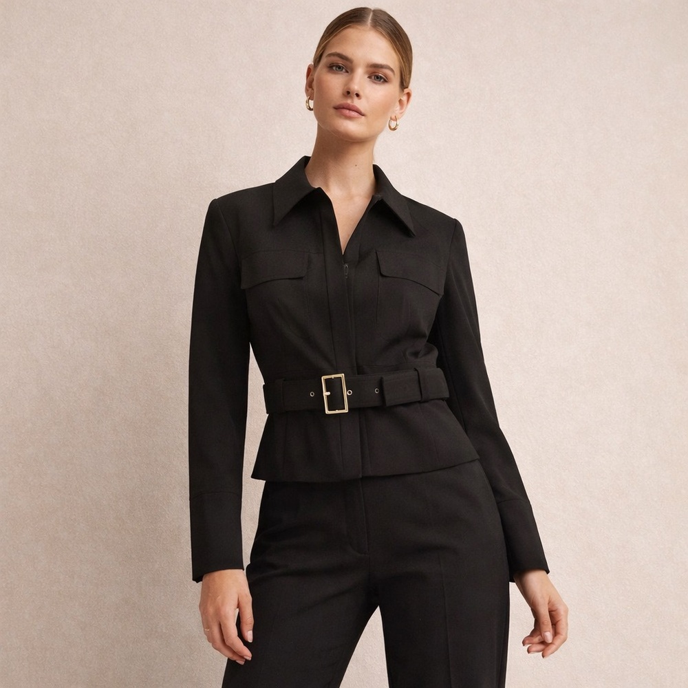 🖤 Bandolino Stretch 2-Piece Black‎ Suit | Jacket & Pants | Size 6